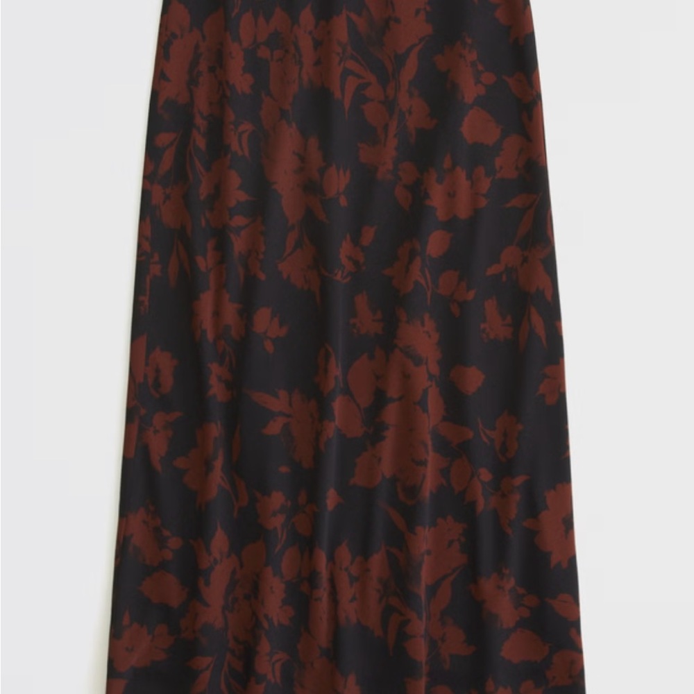 Abercrombie & Fitch Satin Midi Skirt